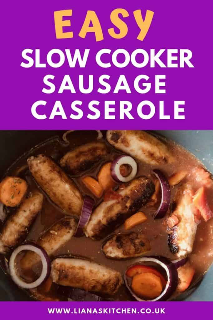 EASY SLOW COOKER SAUSAGE CASSEROLE