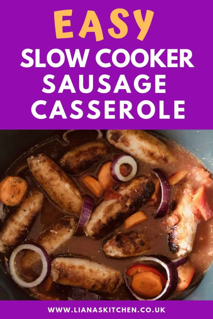 EASY SLOW COOKER SAUSAGE CASSEROLE