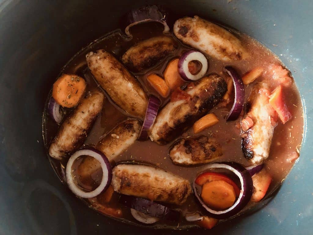 slow cooker sausage cassserole ingredients