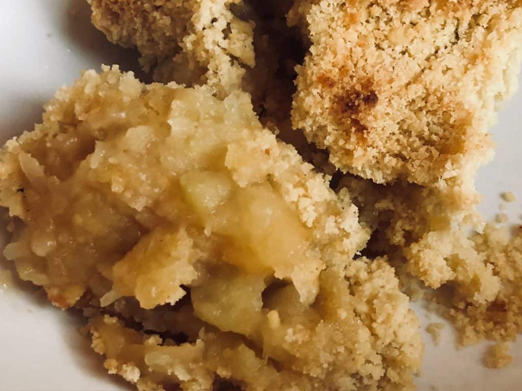 Apple Crumble close up