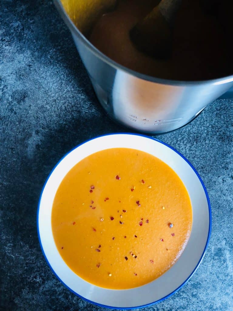 butter bean and red lentil soup in morphy richards soup maker