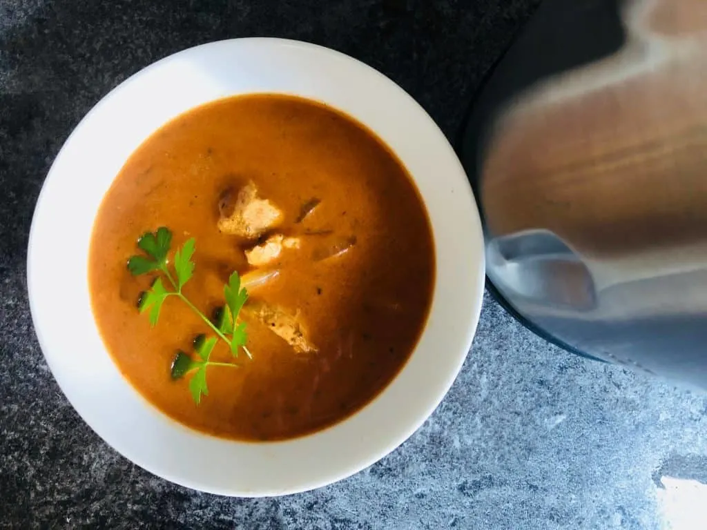 chicken tikka masala soup in a morphy richards soup maker