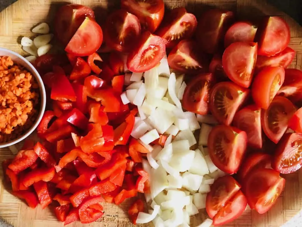 Tomato and Red Pepper Soup Ingredients