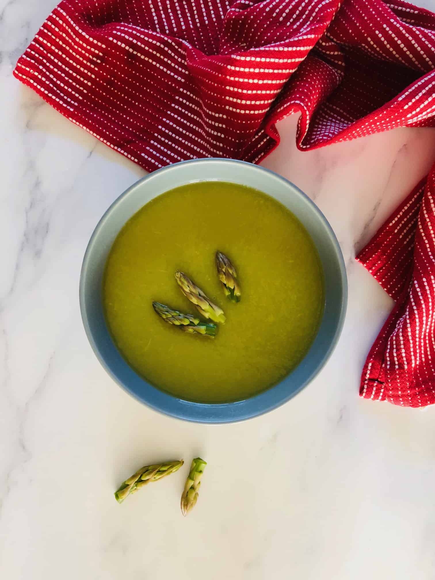 asparagus soup in a bowl