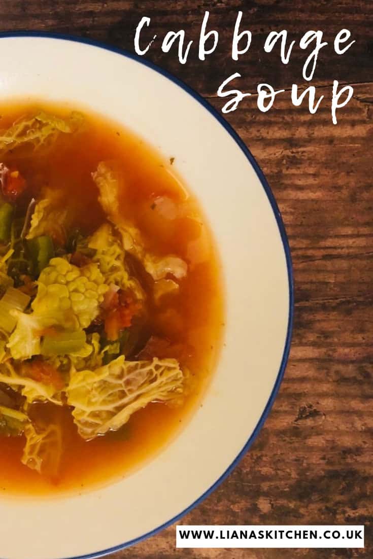 Quick And Easy Low Calorie Cabbage Soup Liana's Kitchen