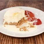 serving of no bake lemon cheesecake
