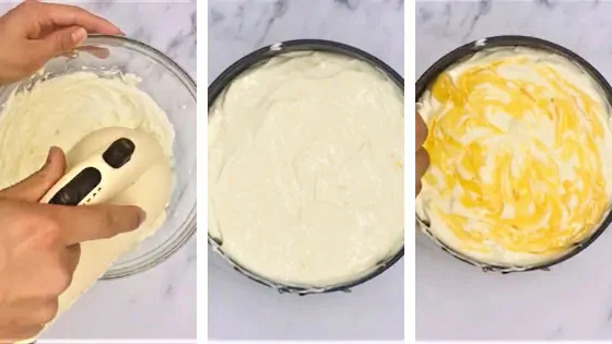 steps to making cheesecake topping