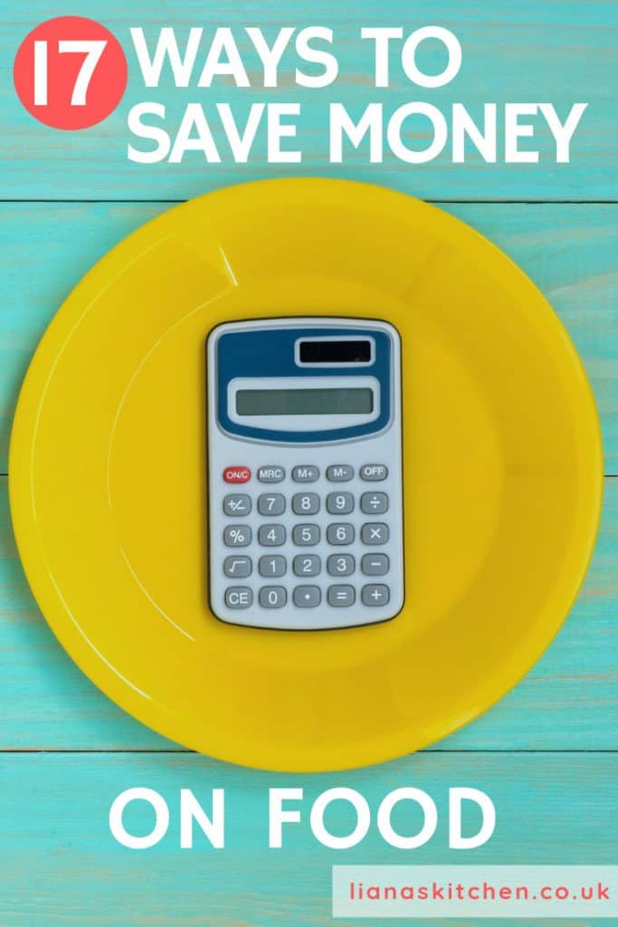 calculator on plate for food budget