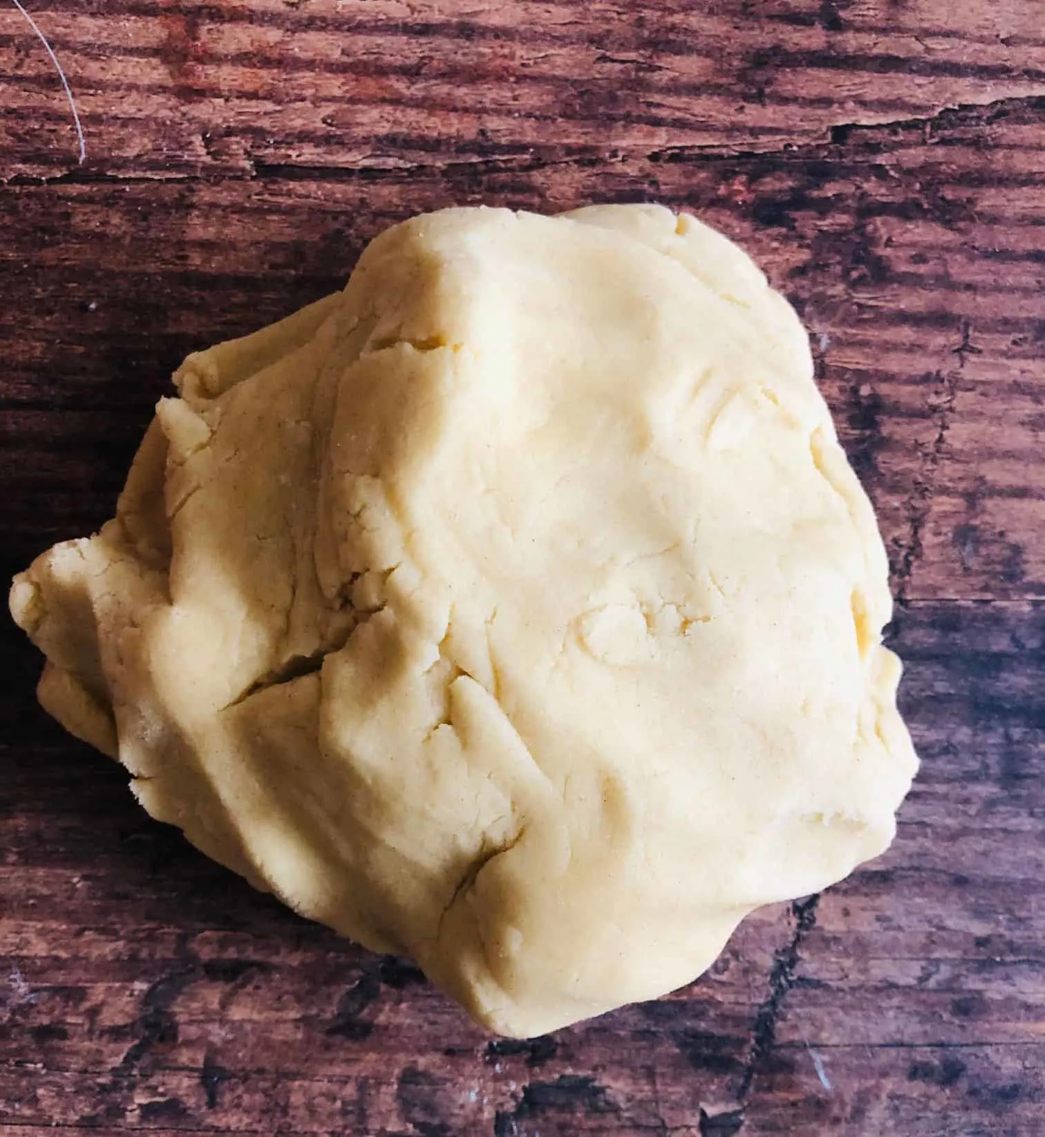 dough for shortbread ready to be rolled