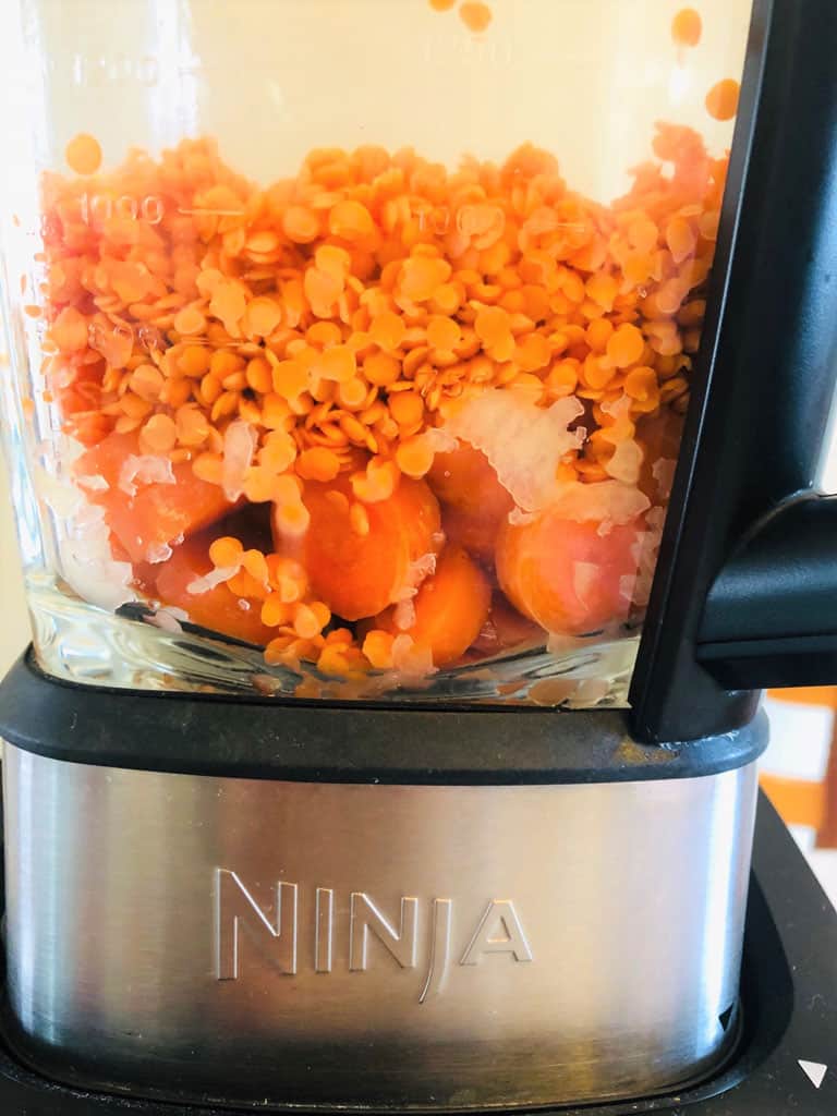 carrots and lentil in Ninja Soup Maker 