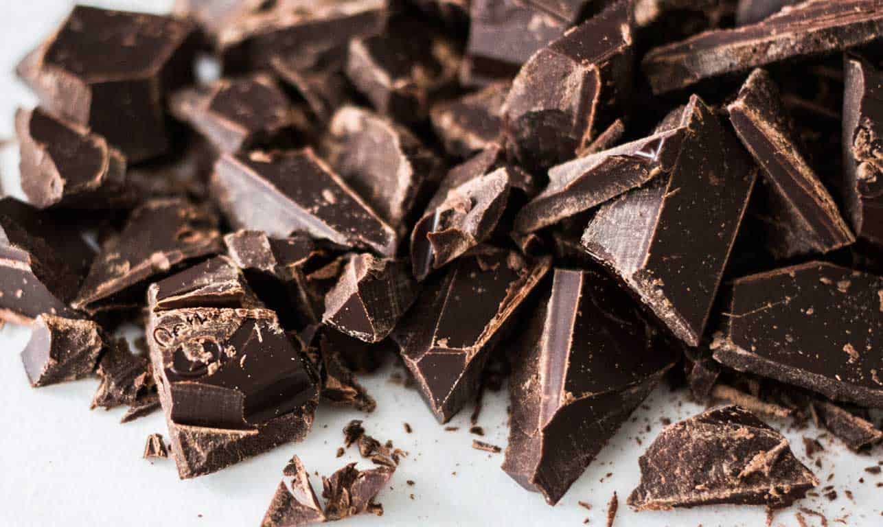 chopped up chocolate for melting