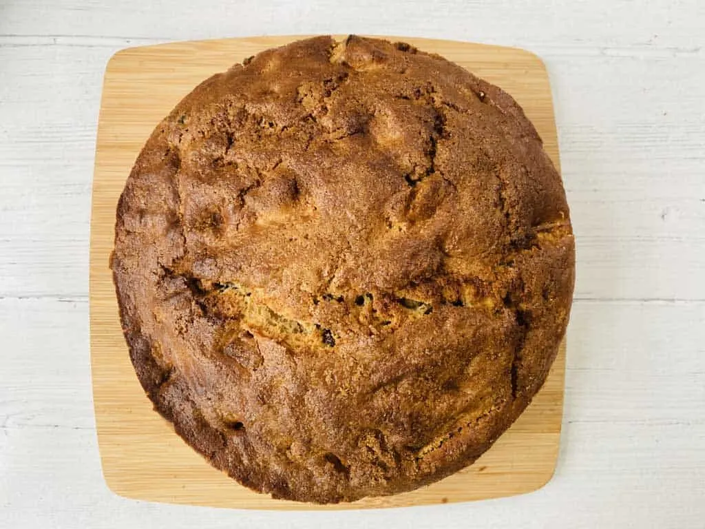 apple cake straight from the oven 