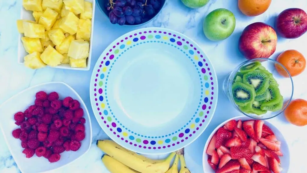 fruit salad next to bowl