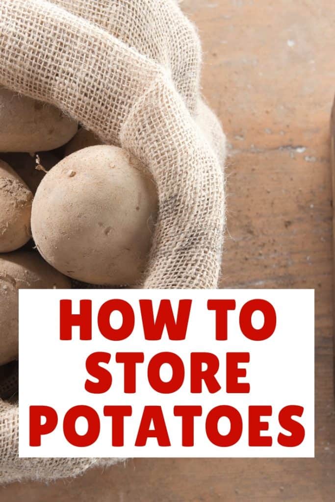 how to store potatoes in a hessain sack