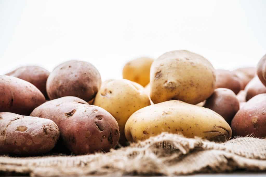 storing potatoes in a sack