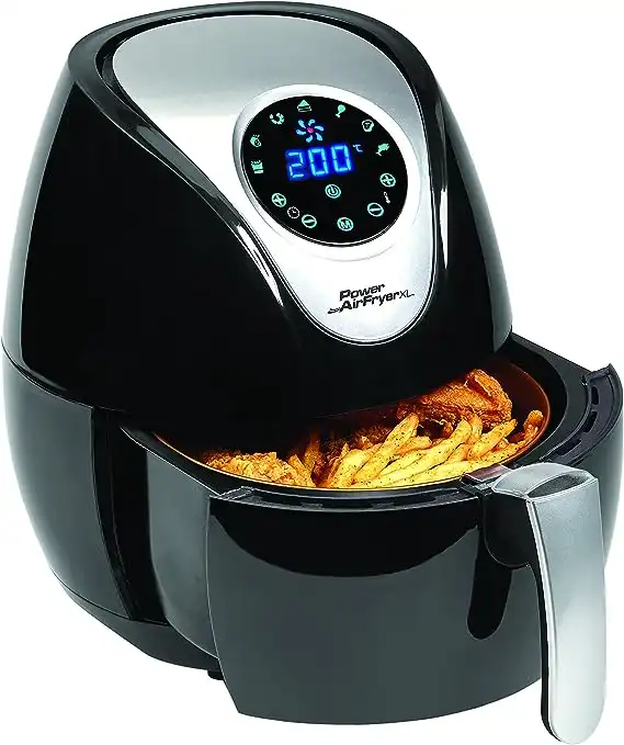 Power Air Fryer XL 3.2 Litre - Chip Fryer, Portable Oven, Oil Free Hot Air Health Fryer with Baking Tray (1500W) Black