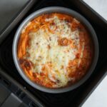 pizza frittata in an air fryer cooked