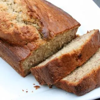 sliced banana bread
