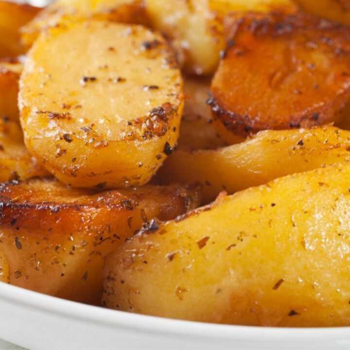 roast potatoes in a bowl
