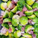 Roasted Brussel sprouts and bacon