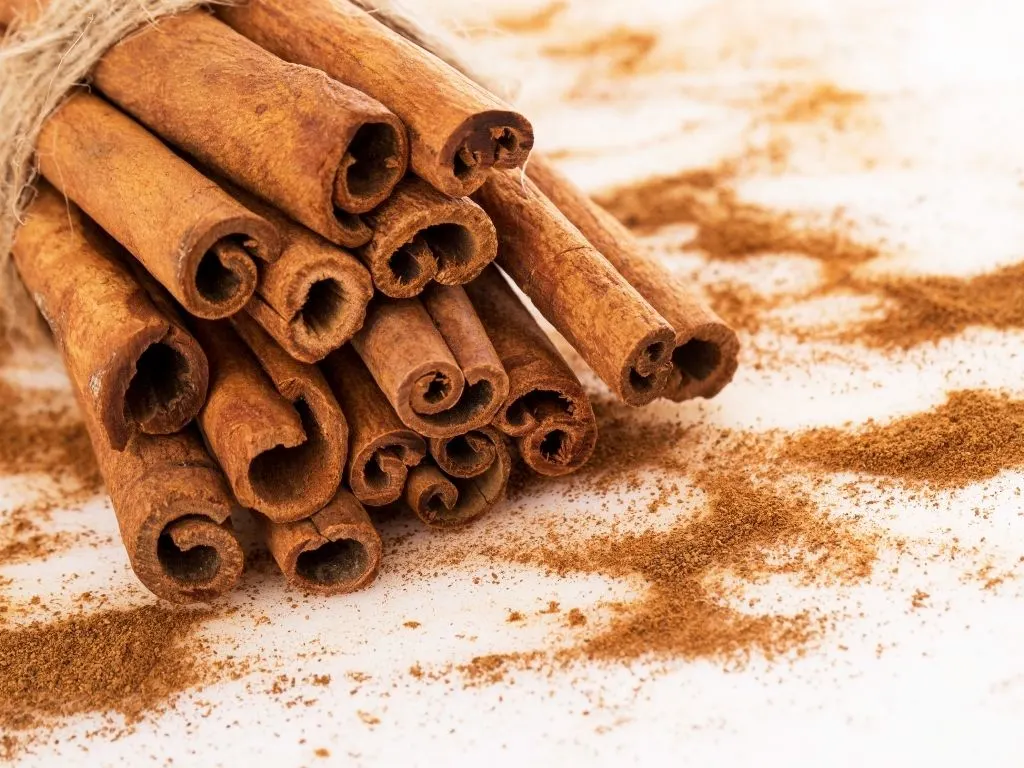 cinnamon sticks and ground cinnamon spice