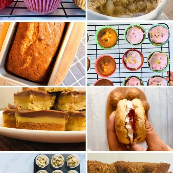easy baking recipes for kids with a photo grid showcasing the favourite ones