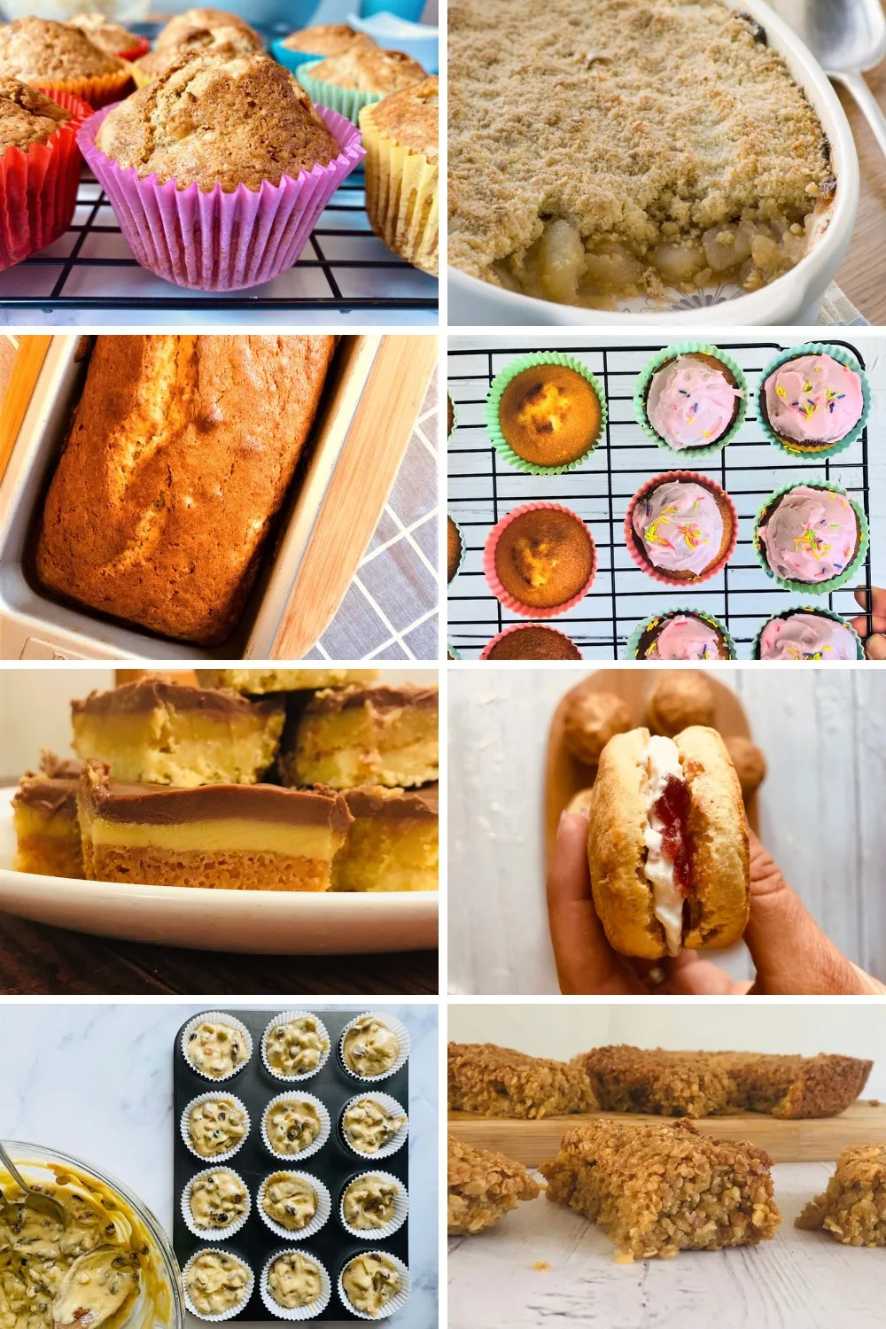 easy baking recipes for kids with a photo grid showcasing the favourite ones