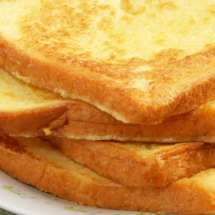 eggy bread slices on a plate