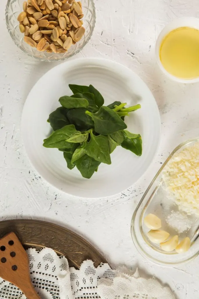 Green Pesto ingredients