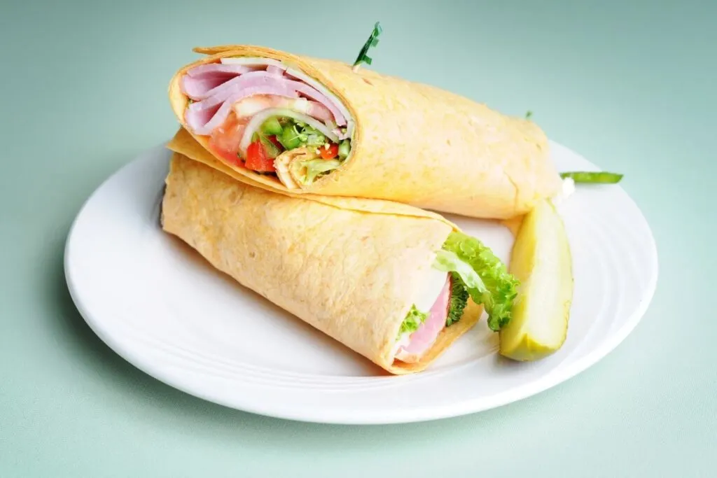 ham and cheese wrap