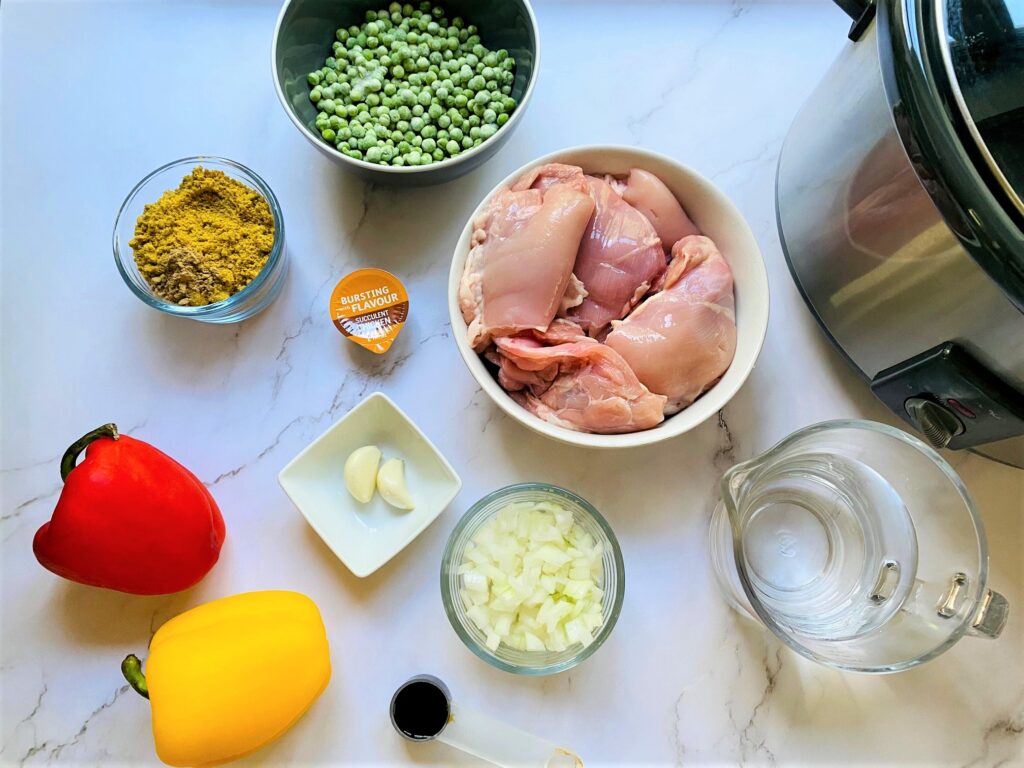 ingredients for slow cooker Chinese chicken curry