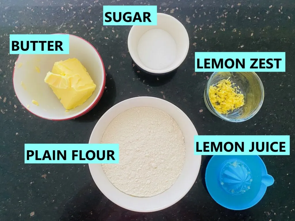 lemon shortbread ingredients