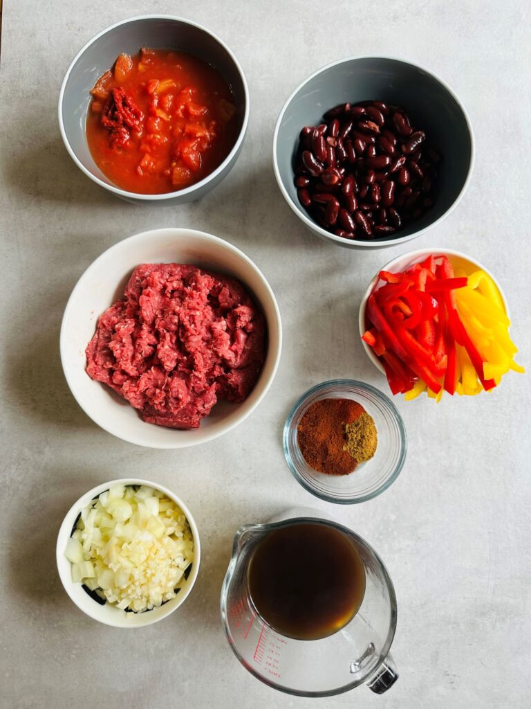 Ninja Foodi Chilli Con Carne Ingredients