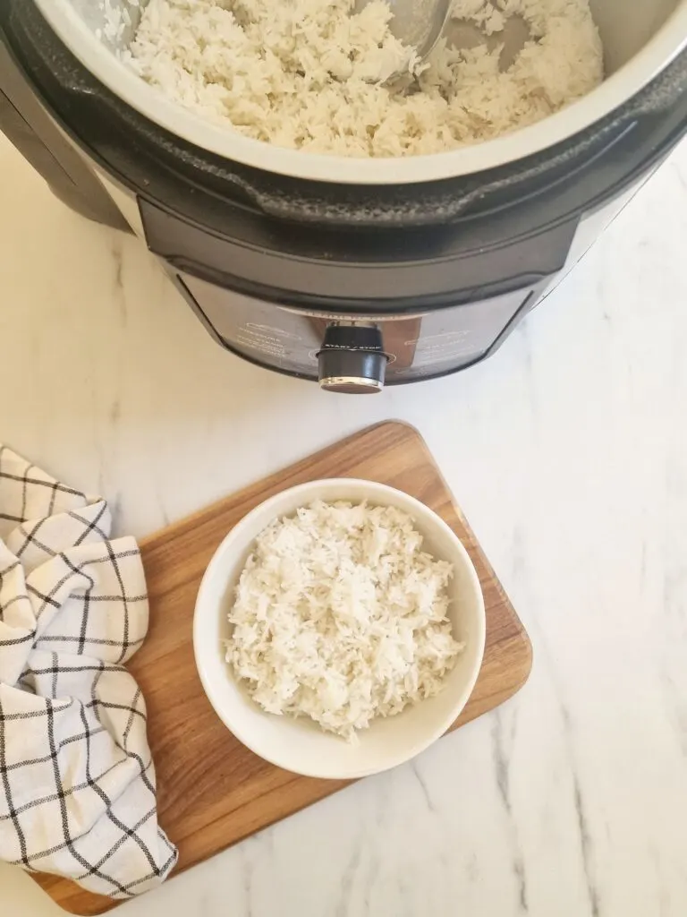 Ninja Foodi rice in a bowl