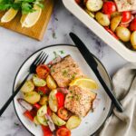 Salmon tray bake
