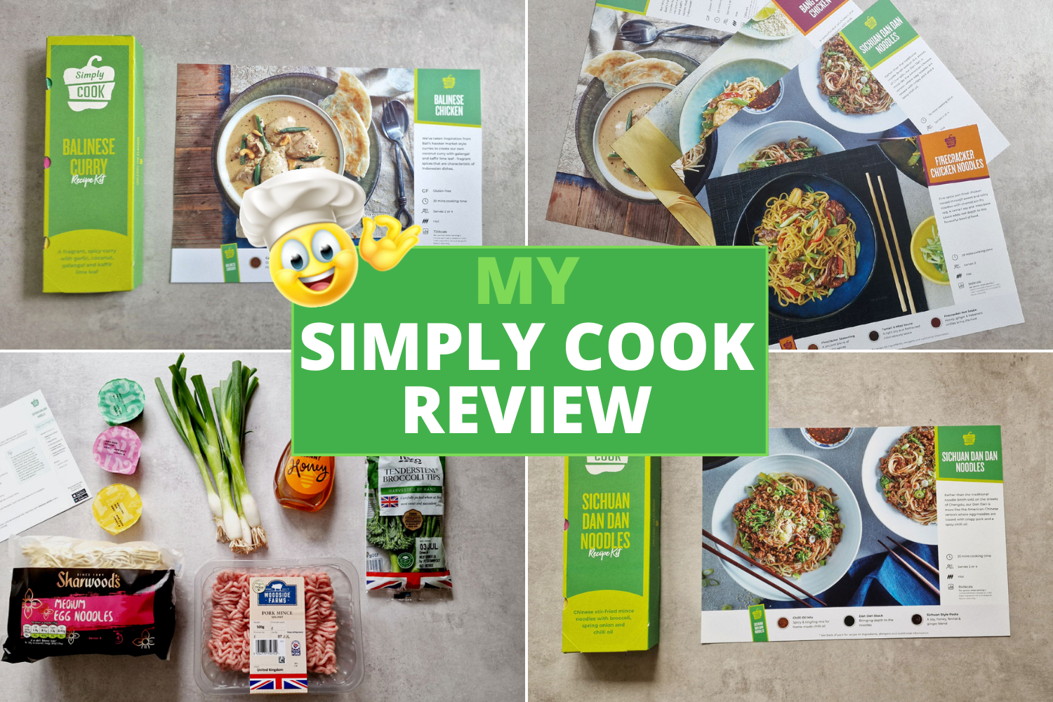 My Simply Cook Review with recipe cards