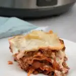 lasagne in front of a slow cooker