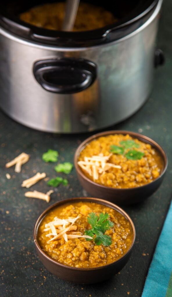 Slow Cooker Sweet Potato and Lentil Curry