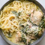 Tuscan chicken cooked in a slow cooker