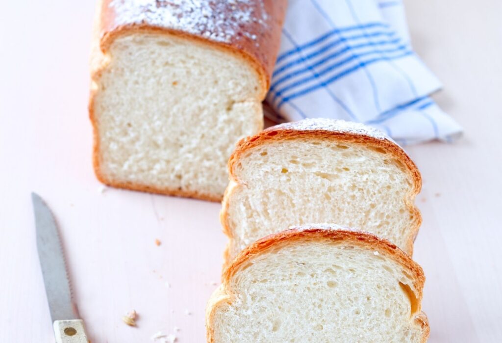 White Bread Loaf sliced