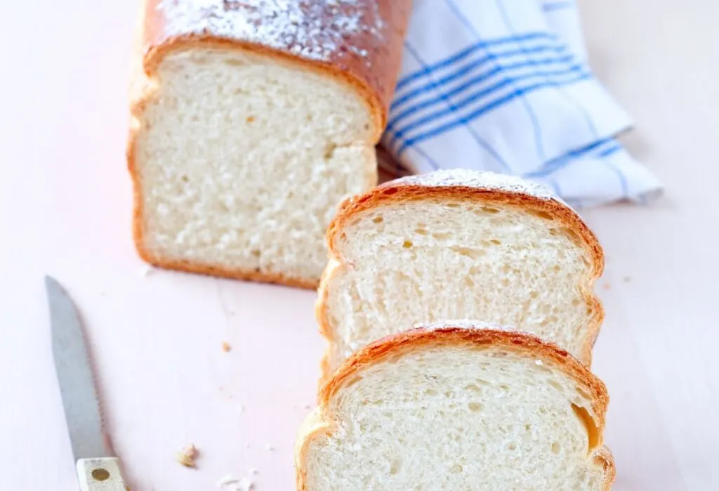 White Bread Loaf sliced