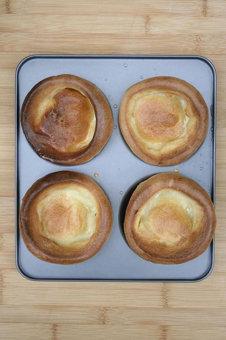 Yorkshire puddings, cooked in tray