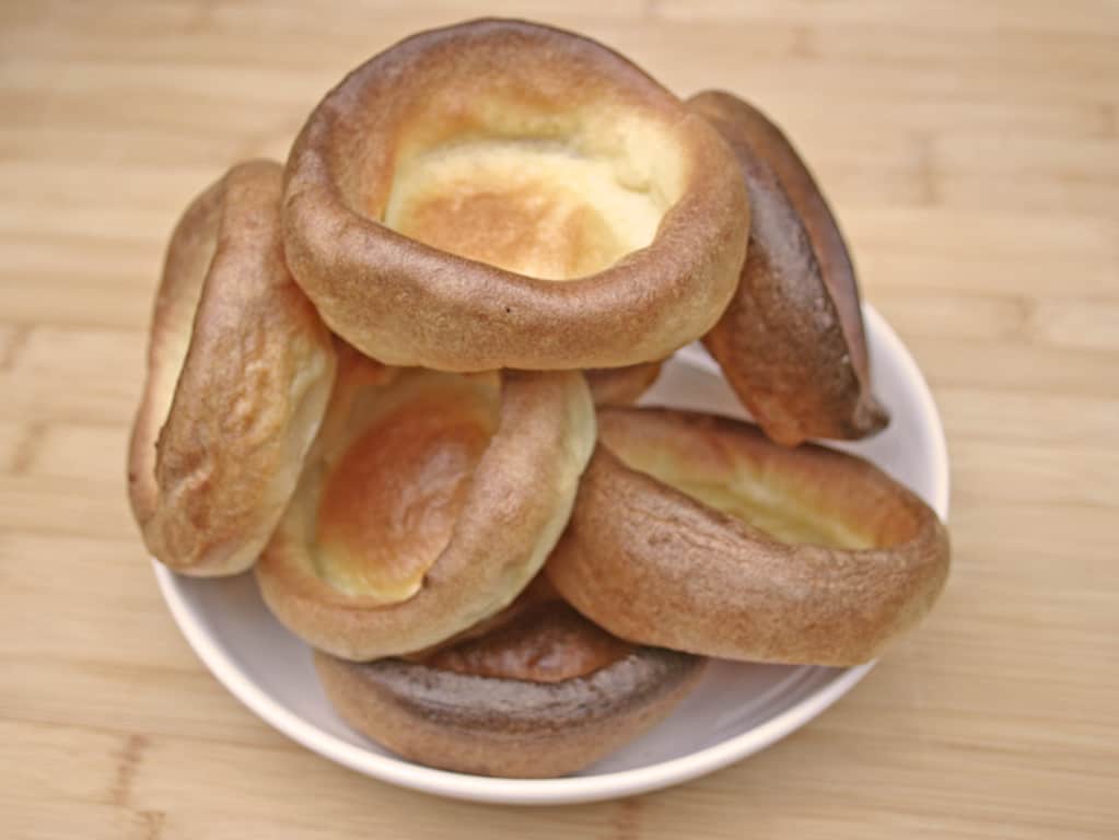 Yorkshire puddings served in a bowl