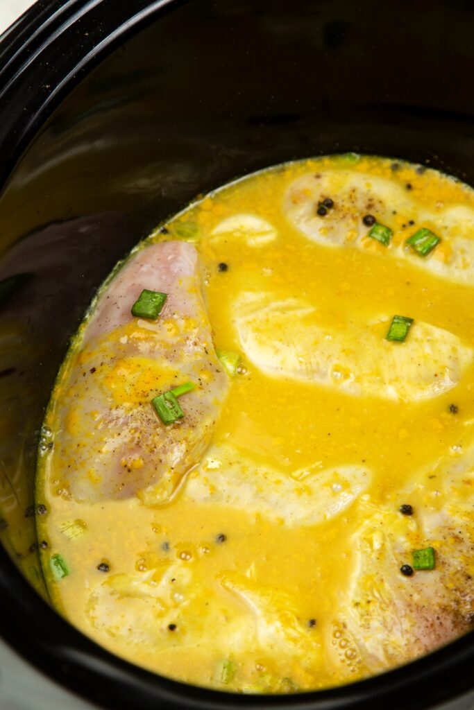 add chicken honey mustard to slow cooker