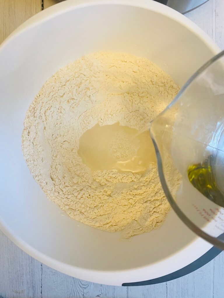 adding water to slow cooker bread mix