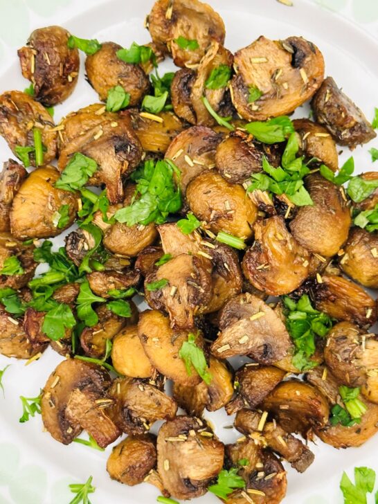 Crispy & Delicious Air Fryer Mushrooms With Garlic and Herbs Liana's