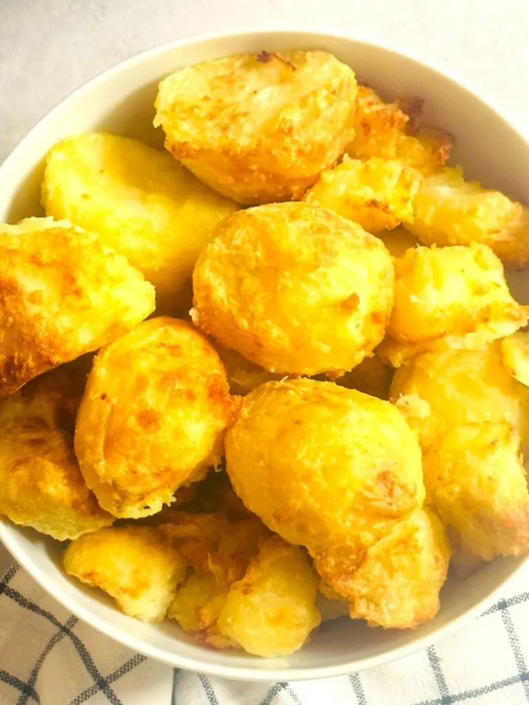 roast potatoes in an air fryer with parboiling first