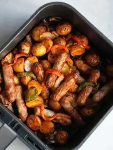 air fryer sausage tray bake