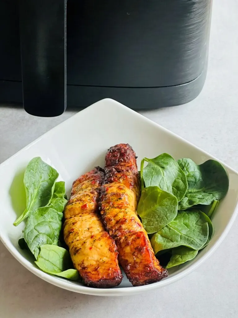 air fryer thai red curry salmon