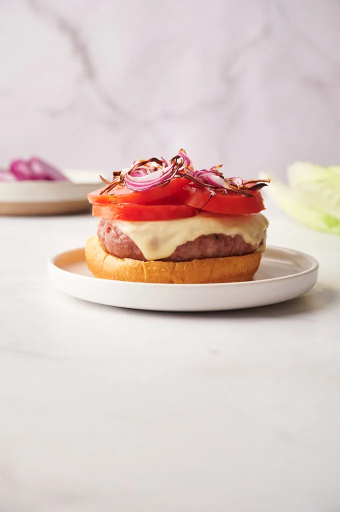 assembling air fryer burger